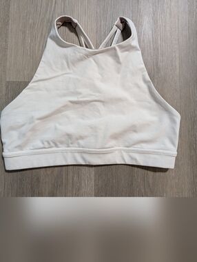Lululemon High-Neck Cream Energy Bra - 8 - Preloved